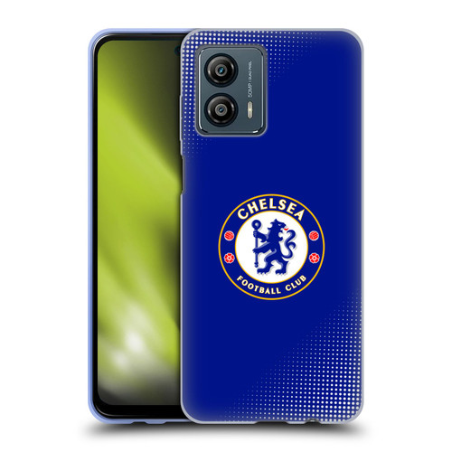 Chelsea Football Club Crest Halftone Soft Gel Case for Motorola Moto G53 5G