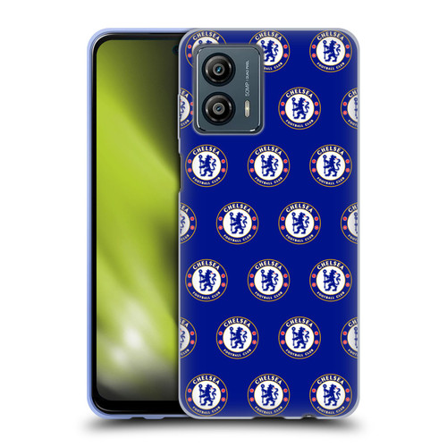 Chelsea Football Club Crest Pattern Soft Gel Case for Motorola Moto G53 5G
