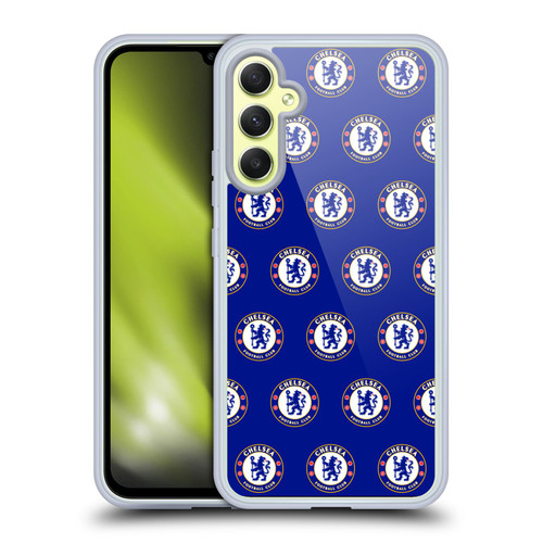 Chelsea Football Club Crest Pattern Soft Gel Case for Samsung Galaxy A34 5G