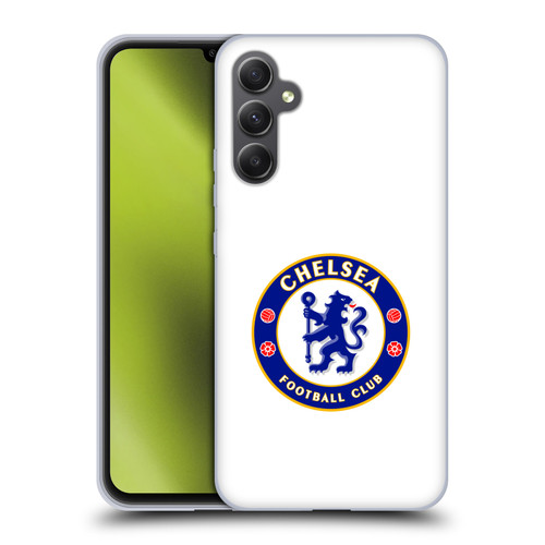 Chelsea Football Club Crest Plain White Soft Gel Case for Samsung Galaxy A34 5G