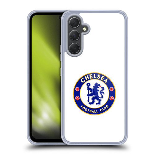 Chelsea Football Club Crest Plain White Soft Gel Case for Samsung Galaxy A54 5G