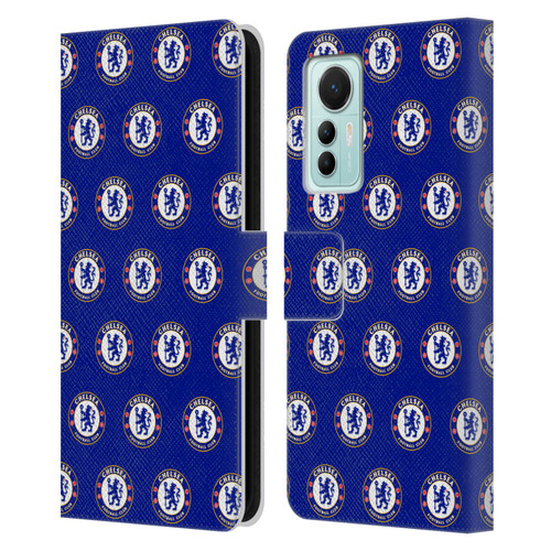 Chelsea Football Club Crest Pattern Leather Book Wallet Case Cover For Xiaomi 12 Lite