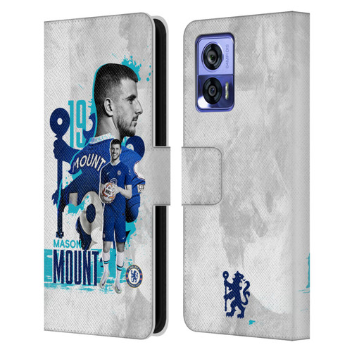 Chelsea Football Club 2022/23 First Team Mason Mount Leather Book Wallet Case Cover For Motorola Edge 30 Neo 5G