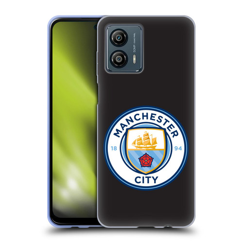 Manchester City Man City FC Badge Black Full Colour Soft Gel Case for Motorola Moto G53 5G