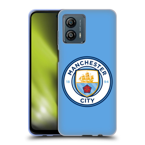 Manchester City Man City FC Badge Blue Full Colour Soft Gel Case for Motorola Moto G53 5G