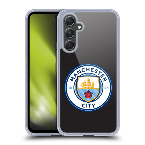 Manchester City Man City FC Badge Black Full Colour Soft Gel Case for Samsung Galaxy A54 5G