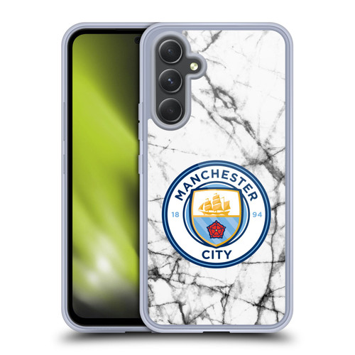 Manchester City Man City FC Marble Badge Full Colour Soft Gel Case for Samsung Galaxy A54 5G