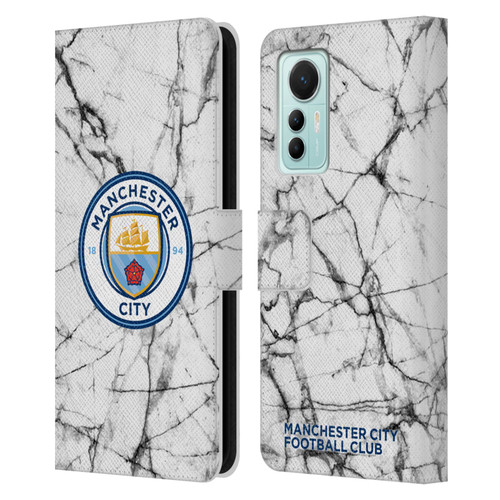 Manchester City Man City FC Marble Badge Full Colour Leather Book Wallet Case Cover For Xiaomi 12 Lite