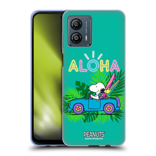 Peanuts Snoopy Aloha Disco Tropical Surf Soft Gel Case for Motorola Moto G53 5G