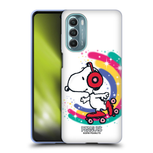 Peanuts Snoopy Boardwalk Airbrush Colourful Skating Soft Gel Case for Motorola Moto G Stylus 5G (2022)