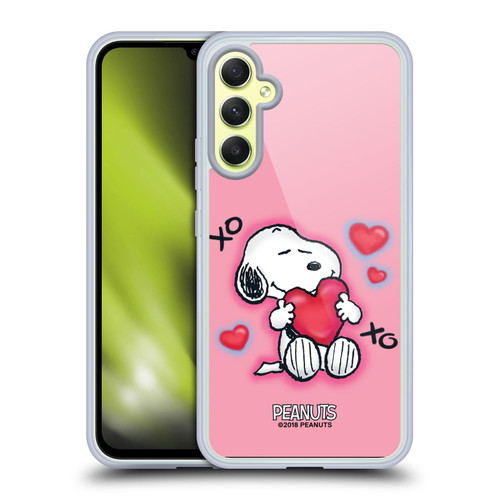 Peanuts Snoopy Boardwalk Airbrush XOXO Soft Gel Case for Samsung Galaxy A34 5G