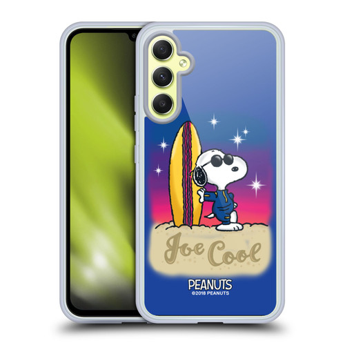 Peanuts Snoopy Boardwalk Airbrush Joe Cool Surf Soft Gel Case for Samsung Galaxy A34 5G