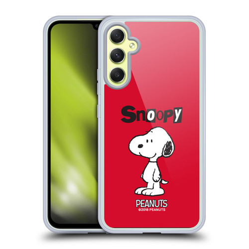 Peanuts Characters Snoopy Soft Gel Case for Samsung Galaxy A34 5G