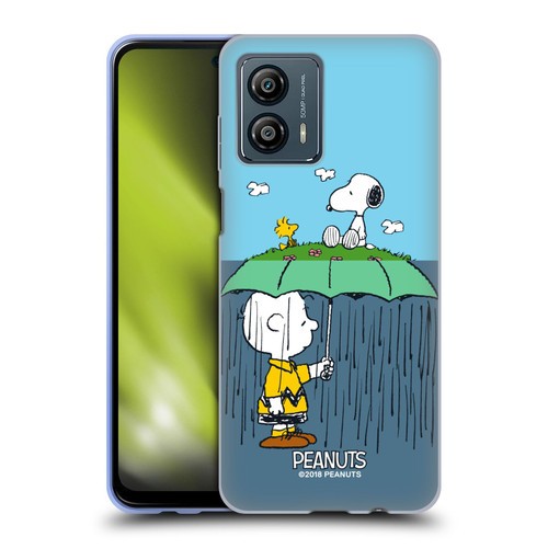 Peanuts Halfs And Laughs Charlie, Snoppy & Woodstock Soft Gel Case for Motorola Moto G53 5G