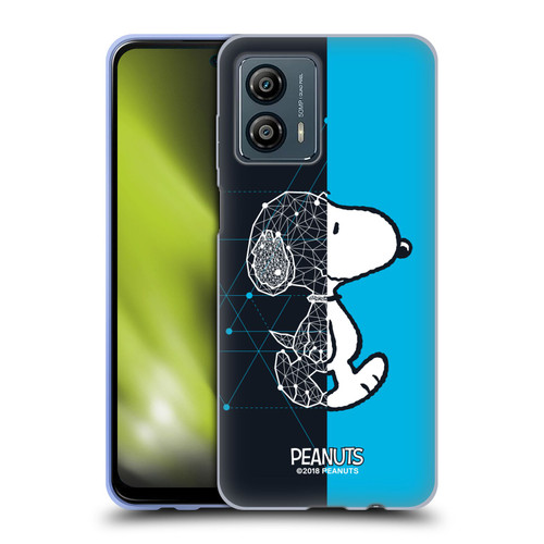 Peanuts Halfs And Laughs Snoopy Geometric Soft Gel Case for Motorola Moto G53 5G