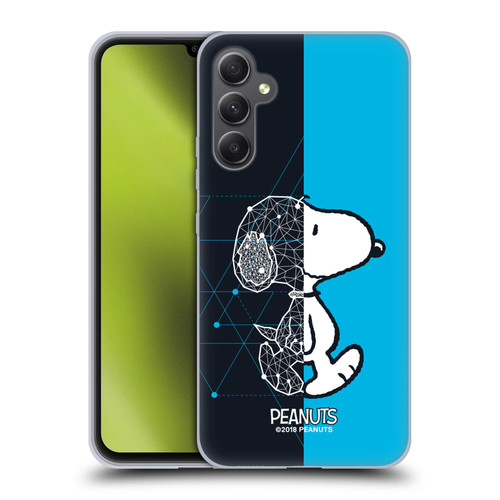 Peanuts Halfs And Laughs Snoopy Geometric Soft Gel Case for Samsung Galaxy A34 5G