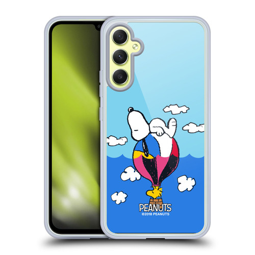 Peanuts Halfs And Laughs Snoopy & Woodstock Balloon Soft Gel Case for Samsung Galaxy A34 5G
