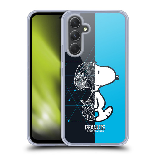 Peanuts Halfs And Laughs Snoopy Geometric Soft Gel Case for Samsung Galaxy A54 5G