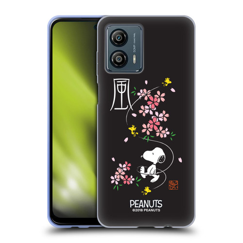 Peanuts Oriental Snoopy Cherry Blossoms Soft Gel Case for Motorola Moto G53 5G