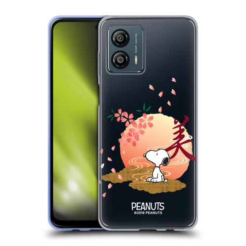 Peanuts Oriental Snoopy Sakura Soft Gel Case for Motorola Moto G53 5G