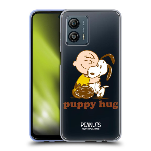Peanuts Snoopy Hug Charlie Puppy Hug Soft Gel Case for Motorola Moto G53 5G