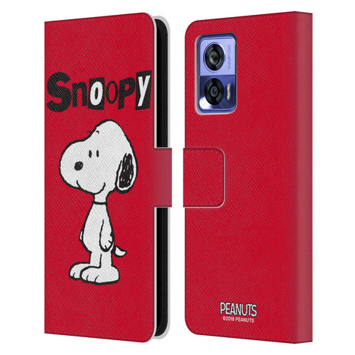 Peanuts Characters Snoopy Leather Book Wallet Case Cover For Motorola Edge 30 Neo 5G