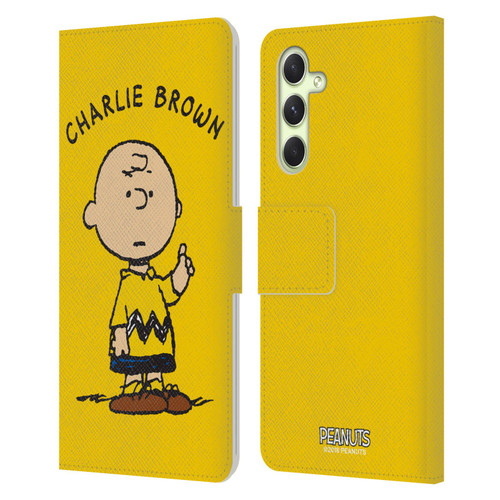 Peanuts Characters Charlie Brown Leather Book Wallet Case Cover For Samsung Galaxy A54 5G