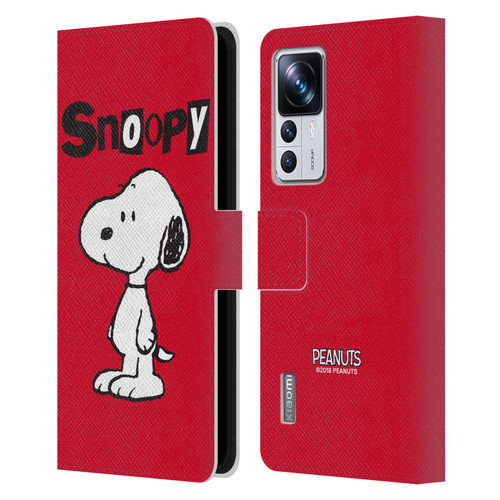 Peanuts Characters Snoopy Leather Book Wallet Case Cover For Xiaomi 12T Pro