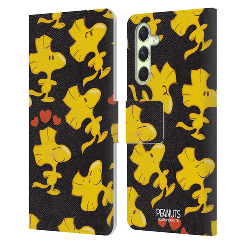 Peanuts Character Patterns Woodstock Leather Book Wallet Case Cover For Samsung Galaxy A54 5G