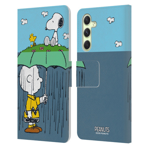 Peanuts Halfs And Laughs Charlie, Snoppy & Woodstock Leather Book Wallet Case Cover For Samsung Galaxy A54 5G