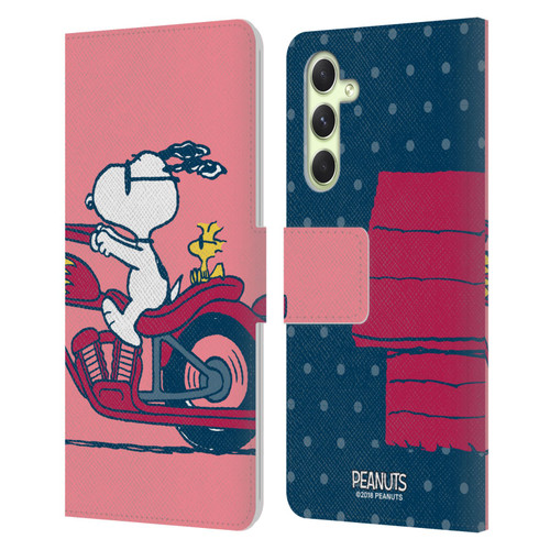 Peanuts Halfs And Laughs Snoopy & Woodstock Leather Book Wallet Case Cover For Samsung Galaxy A54 5G