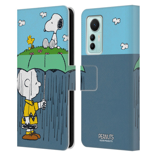Peanuts Halfs And Laughs Charlie, Snoppy & Woodstock Leather Book Wallet Case Cover For Xiaomi 12 Lite