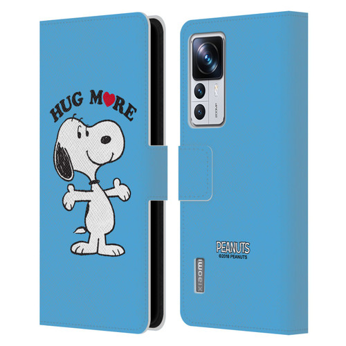 Peanuts Snoopy Hug More Leather Book Wallet Case Cover For Xiaomi 12T Pro