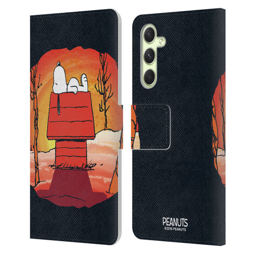 Peanuts Spooktacular Snoopy Leather Book Wallet Case Cover For Samsung Galaxy A54 5G
