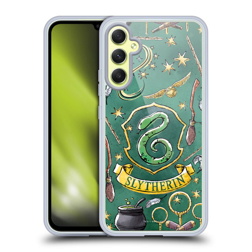 Harry Potter Deathly Hallows XIII Slytherin Pattern Soft Gel Case for Samsung Galaxy A34 5G