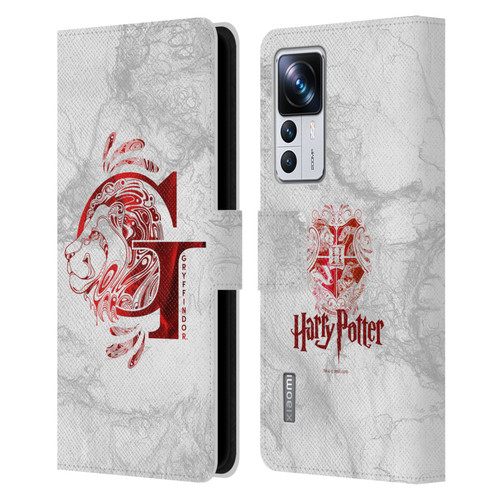 Harry Potter Deathly Hallows IX Gryffindor Aguamenti Leather Book Wallet Case Cover For Xiaomi 12T Pro