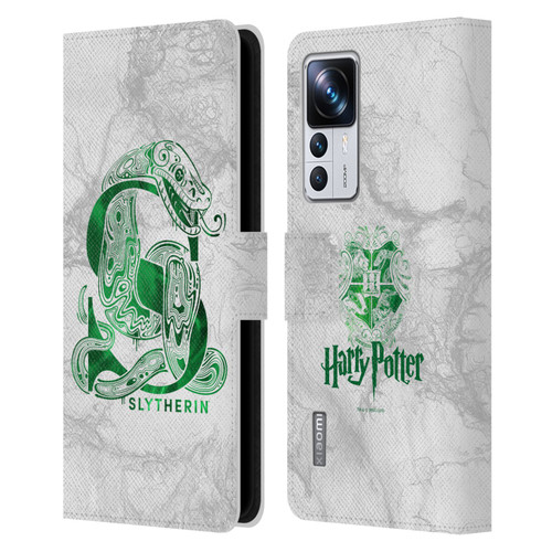 Harry Potter Deathly Hallows IX Slytherin Aguamenti Leather Book Wallet Case Cover For Xiaomi 12T Pro
