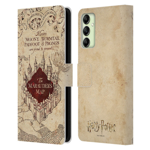 Harry Potter Prisoner Of Azkaban II The Marauder's Map Leather Book Wallet Case Cover For Samsung Galaxy A14 5G