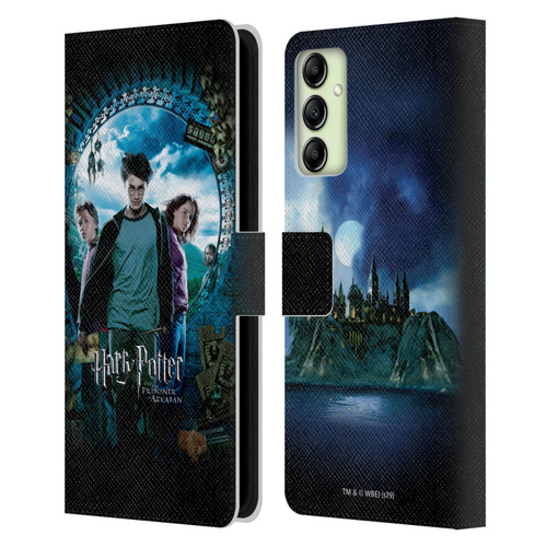 Harry Potter Prisoner Of Azkaban IV Ron, Harry & Hermione Poster Leather Book Wallet Case Cover For Samsung Galaxy A14 5G