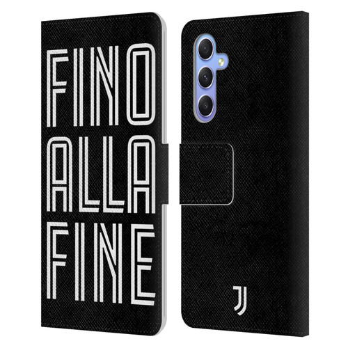 Juventus Football Club Type Fino Alla Fine Black Leather Book Wallet Case Cover For Samsung Galaxy A34 5G