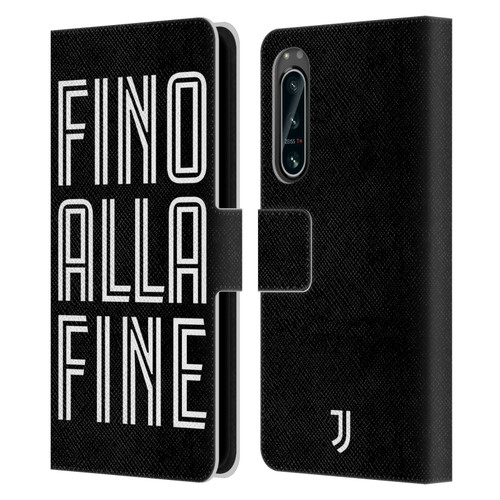 Juventus Football Club Type Fino Alla Fine Black Leather Book Wallet Case Cover For Sony Xperia 5 IV