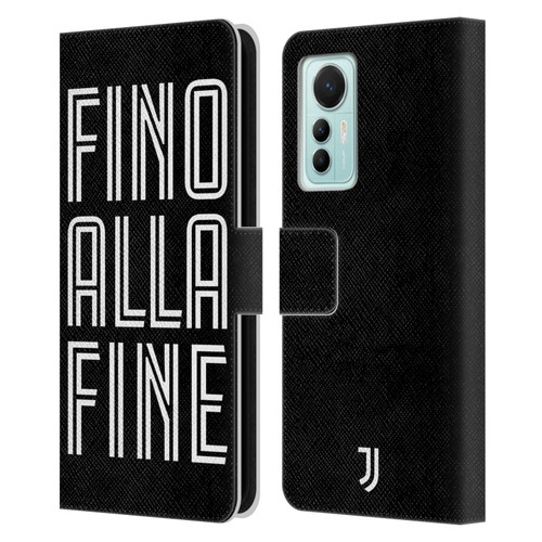 Juventus Football Club Type Fino Alla Fine Black Leather Book Wallet Case Cover For Xiaomi 12 Lite