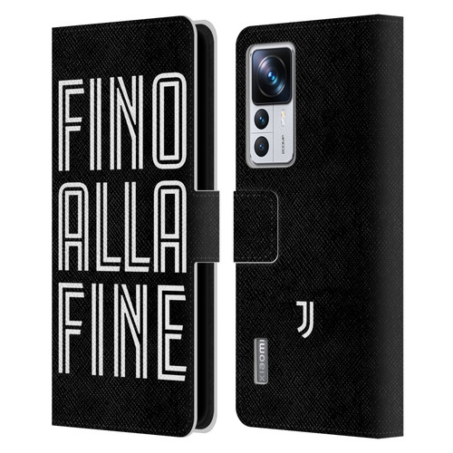 Juventus Football Club Type Fino Alla Fine Black Leather Book Wallet Case Cover For Xiaomi 12T Pro