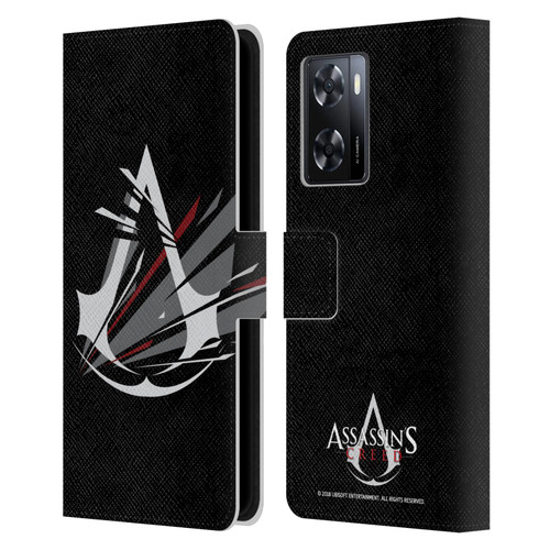 Assassin's Creed Logo Shattered Leather Book Wallet Case Cover For OPPO A57s