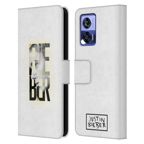 Justin Bieber Purpose B&w Mirror Calendar Text Leather Book Wallet Case Cover For Motorola Edge 30 Neo 5G