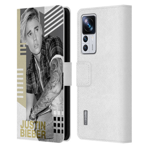 Justin Bieber Purpose B&w Calendar Geometric Collage Leather Book Wallet Case Cover For Xiaomi 12T Pro