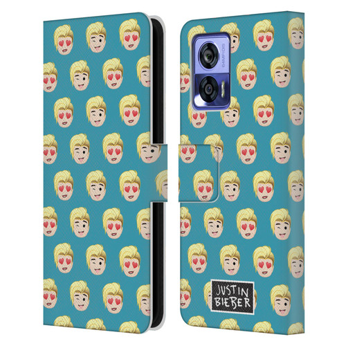 Justin Bieber Justmojis Patterns Leather Book Wallet Case Cover For Motorola Edge 30 Neo 5G