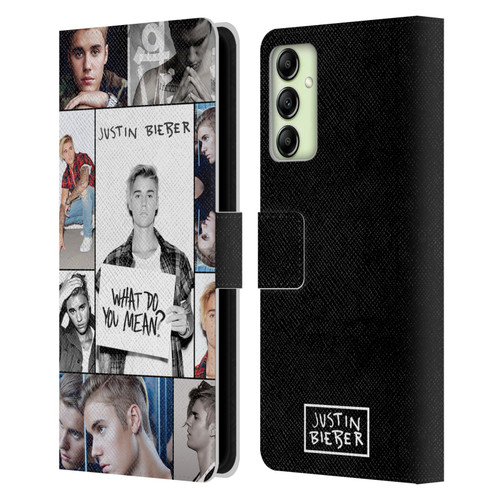 Justin Bieber Purpose Grid Poster Leather Book Wallet Case Cover For Samsung Galaxy A14 5G