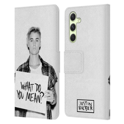 Justin Bieber Purpose What Do You Mean Photo Leather Book Wallet Case Cover For Samsung Galaxy A54 5G