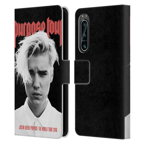 Justin Bieber Tour Merchandise Purpose Poster Leather Book Wallet Case Cover For Sony Xperia 5 IV